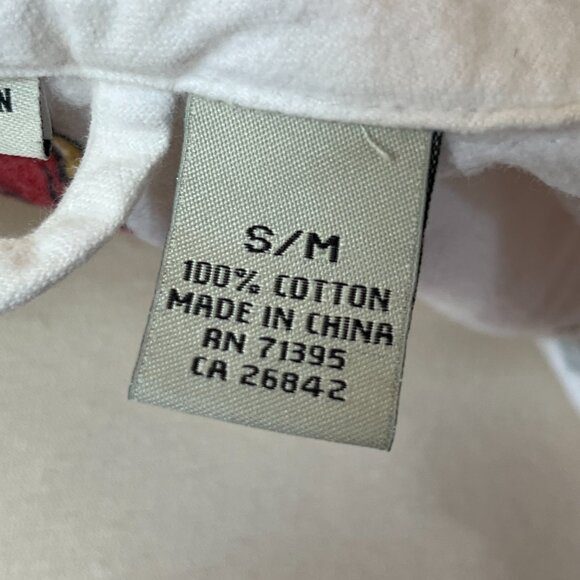 Pottery Barn Santas Reindeer Flannel Robe Ivory Holiday Warm Unisex Size S/M - Picture 11 of 12